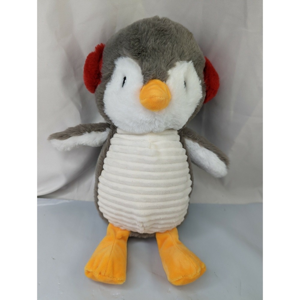 Spark Create Imagine Gray Penguin 13 Inch‎ Rattle Stuffed Animal Toy
